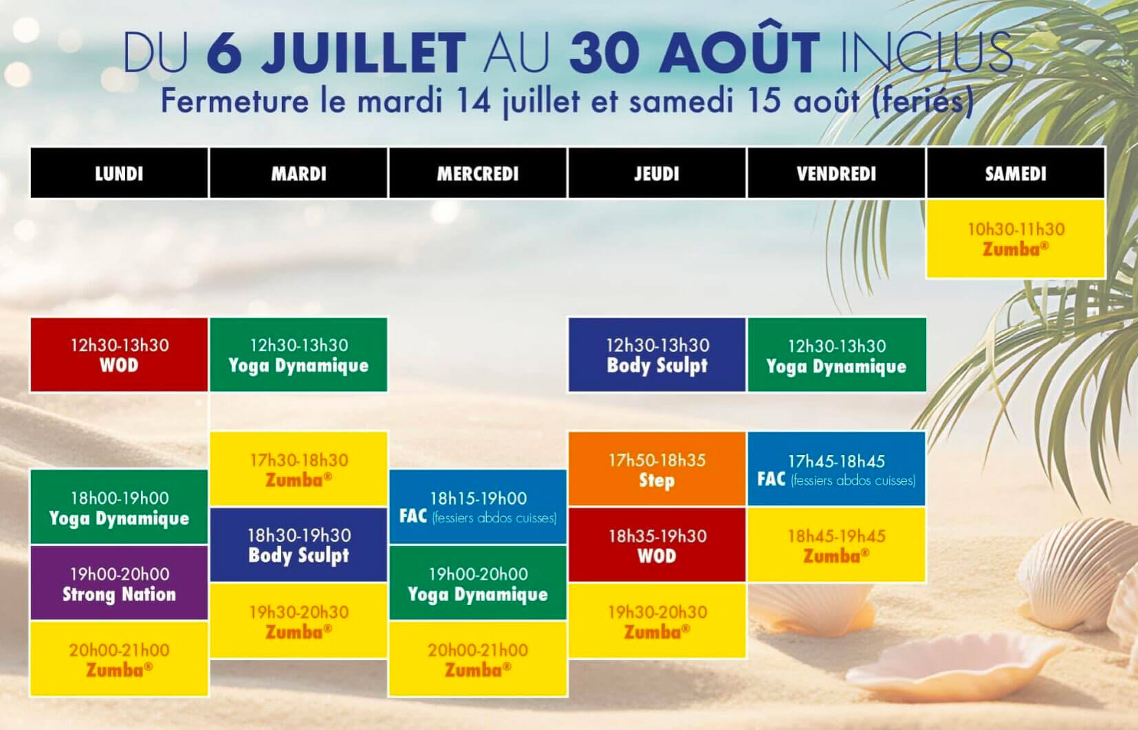 Planning été MC Studio 2026